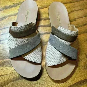 Paul Green Bayside Leather Slide Sandals Womens Size 7 US